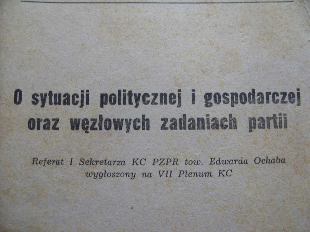 Książka partyjna PZPR 1956r PRL o polityce,gospodarce i zadania partii