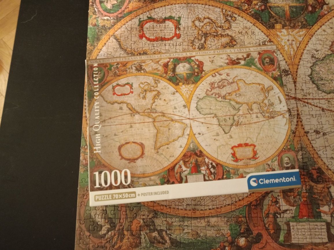 Puzzle 1000 Mapa Świata Clementoni
