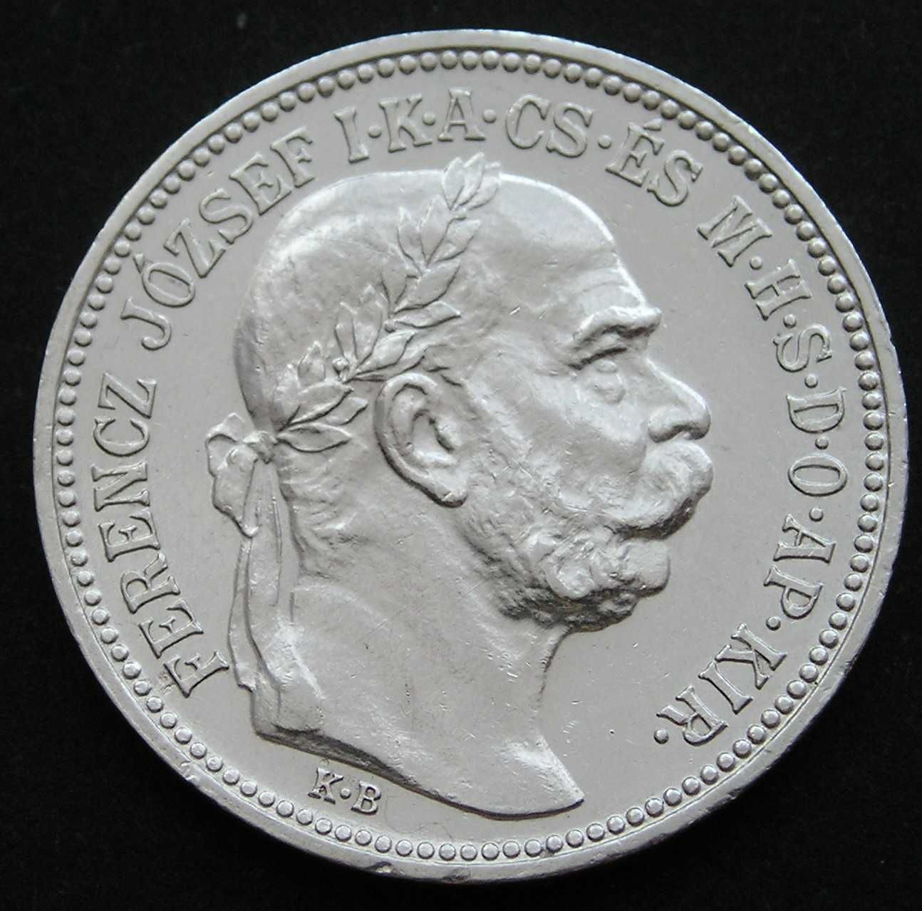 Austro-Węgry 1 korona 1915 - Jozsef Ferencz - srebro