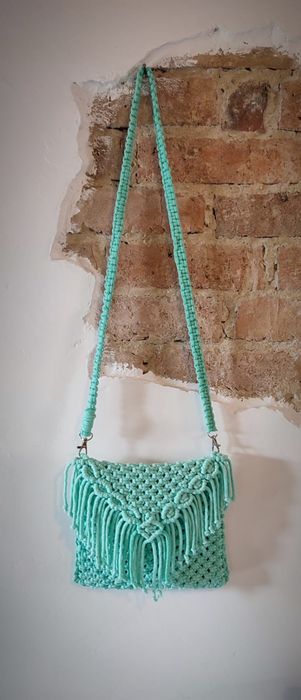 Torebka listonoszka makrama rękodzieło prezent