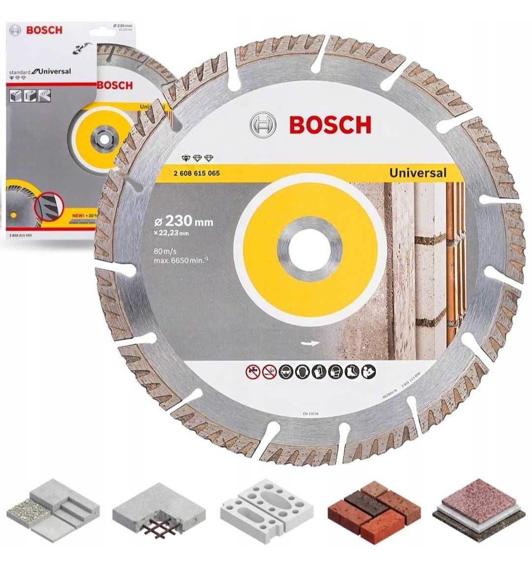 Uniwersalna Tarcza Bosch Diamentowa dla Cięcia Beton Cegła 230mm UNI