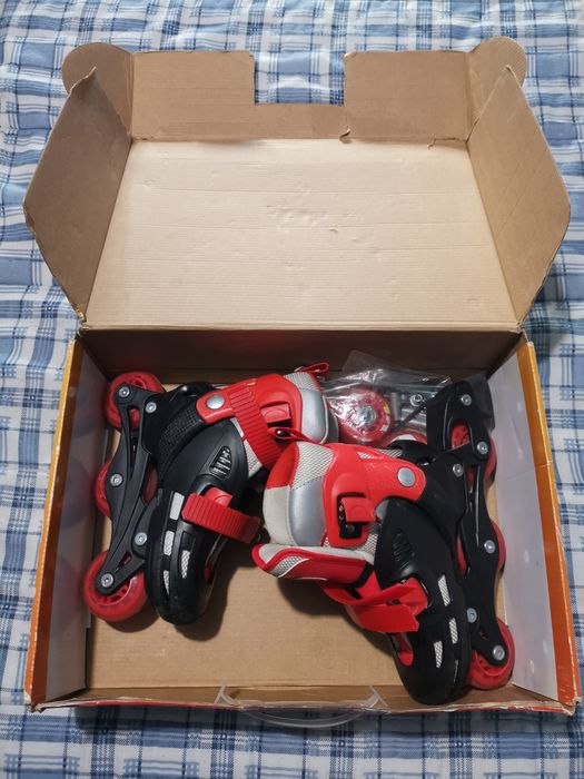 Conjunto de patins e protecções Devil