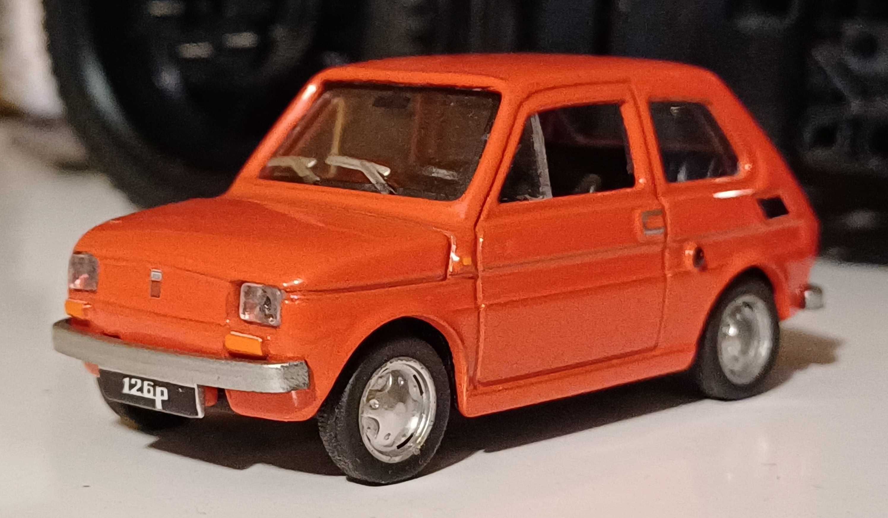 Fiat 126p ST pomarańczowy w skali 1:43 Kultowe Auta PRL-u stan idealny