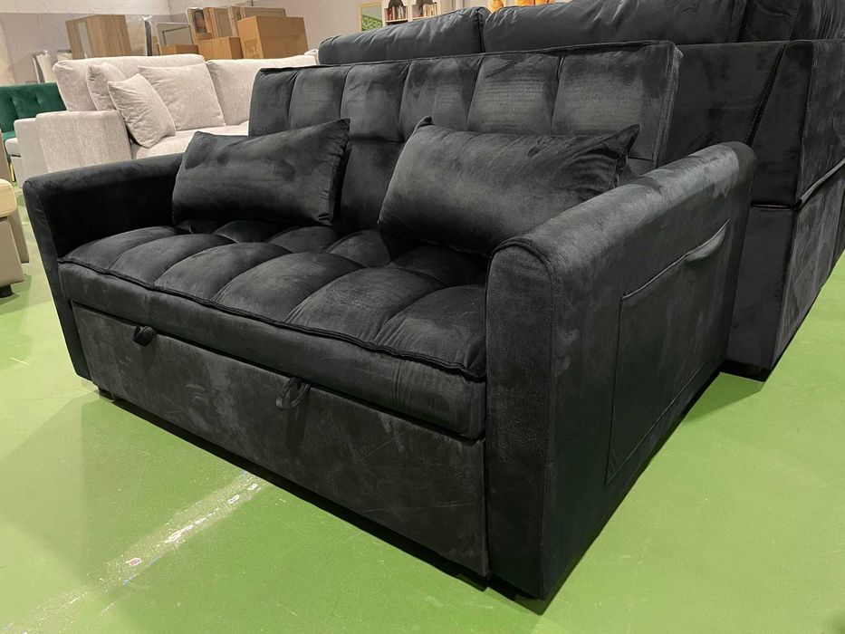 Muito barato Sofa cama preto Paga na ato entrega Envio gratis