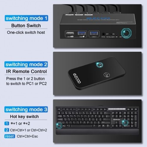 8K 4K KVM Switch HDMI Extend Display EZCOOTECH