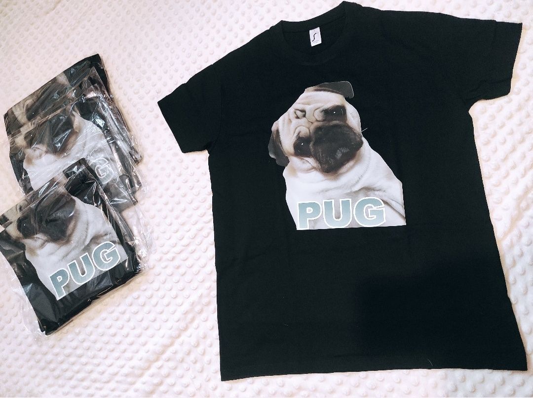 Koszulka mops pug T-shirt