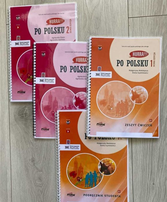 Hurra podręcznik + zeszyt ćwiczeń 1, 2, 3, Krok po Kroku 1,2