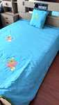 Colcha edredom e almofada para cama de solteiro