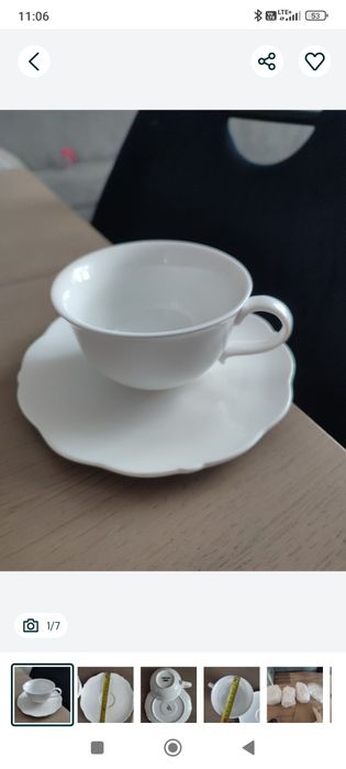 Filiżanki z talerzykiem 6szt