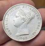 Moeda 1000 Reis D MARIA II - 1844