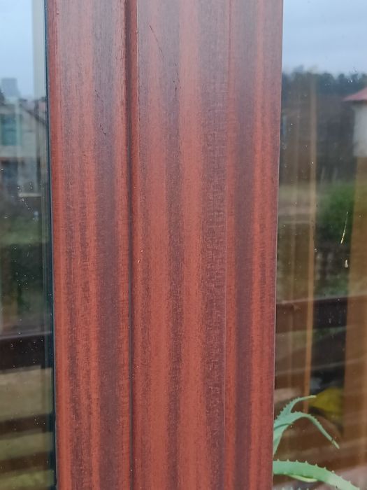 Okna DAKO PCV brąz dąb machoń białe 150x156, 179x149 okno plastik