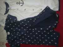 Rampersy h&m r. 80 komplet spodnie bluzka body x2