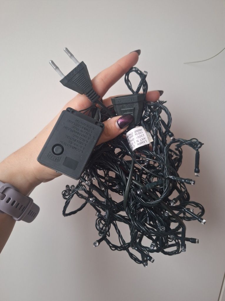 lampki LED choinkowe czerwone 100 lampek z programatorem