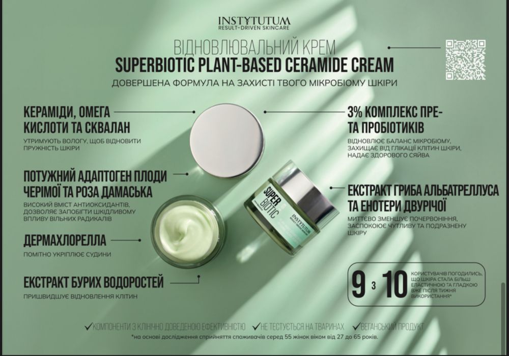 Крем Superbiotic та C-illumination 3D з сяянням від Instytutum