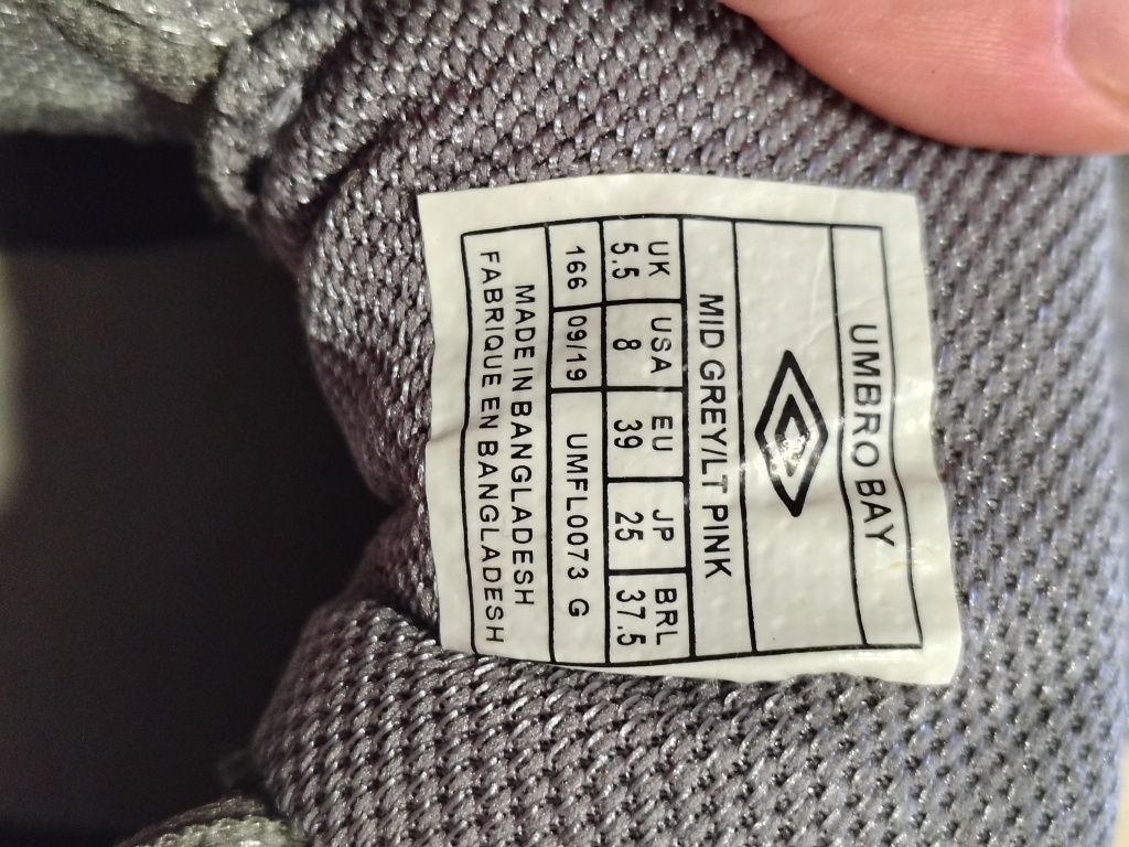 Buty damskie Umbro szaro rozowe 39