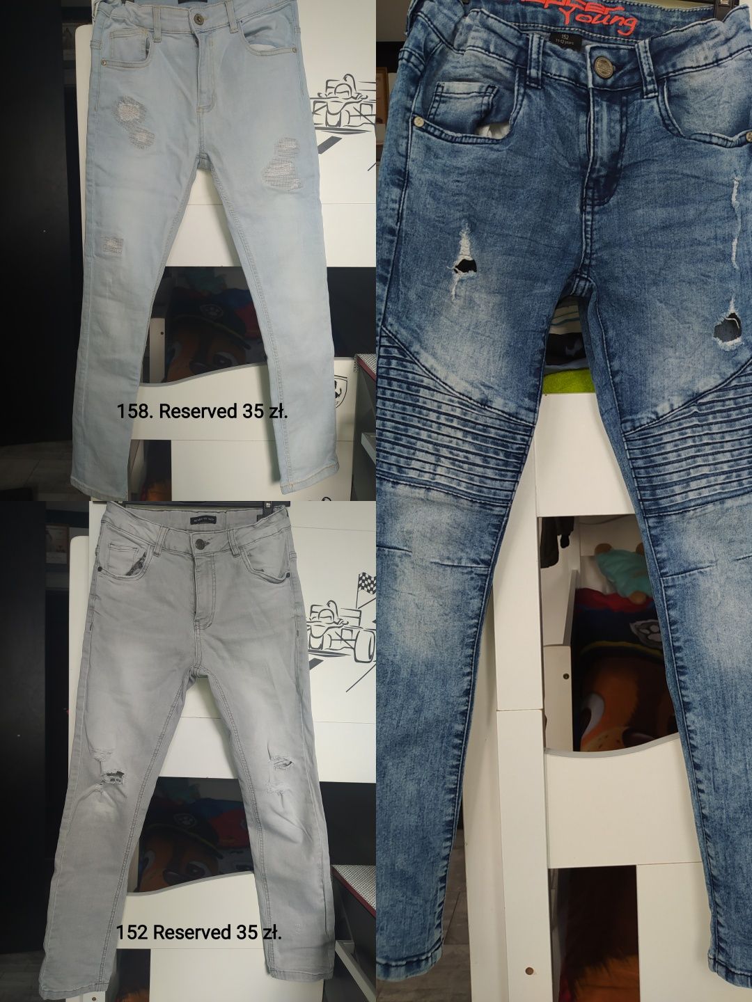 Spodnie jeansowe dżinsy 146/ 152 rurki paka ciuchów