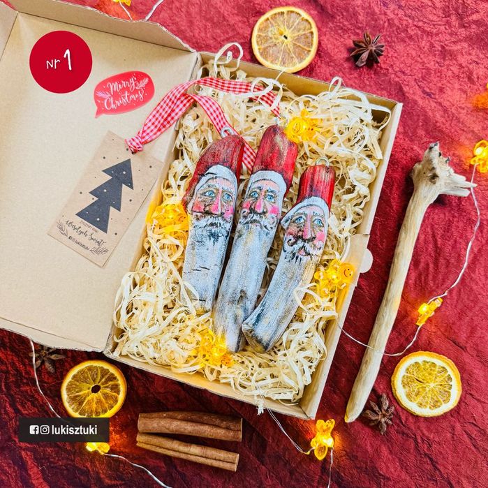 MIKOŁAJE | morskie bombki z Baltyku [3 szt] LUKI SZTUKI