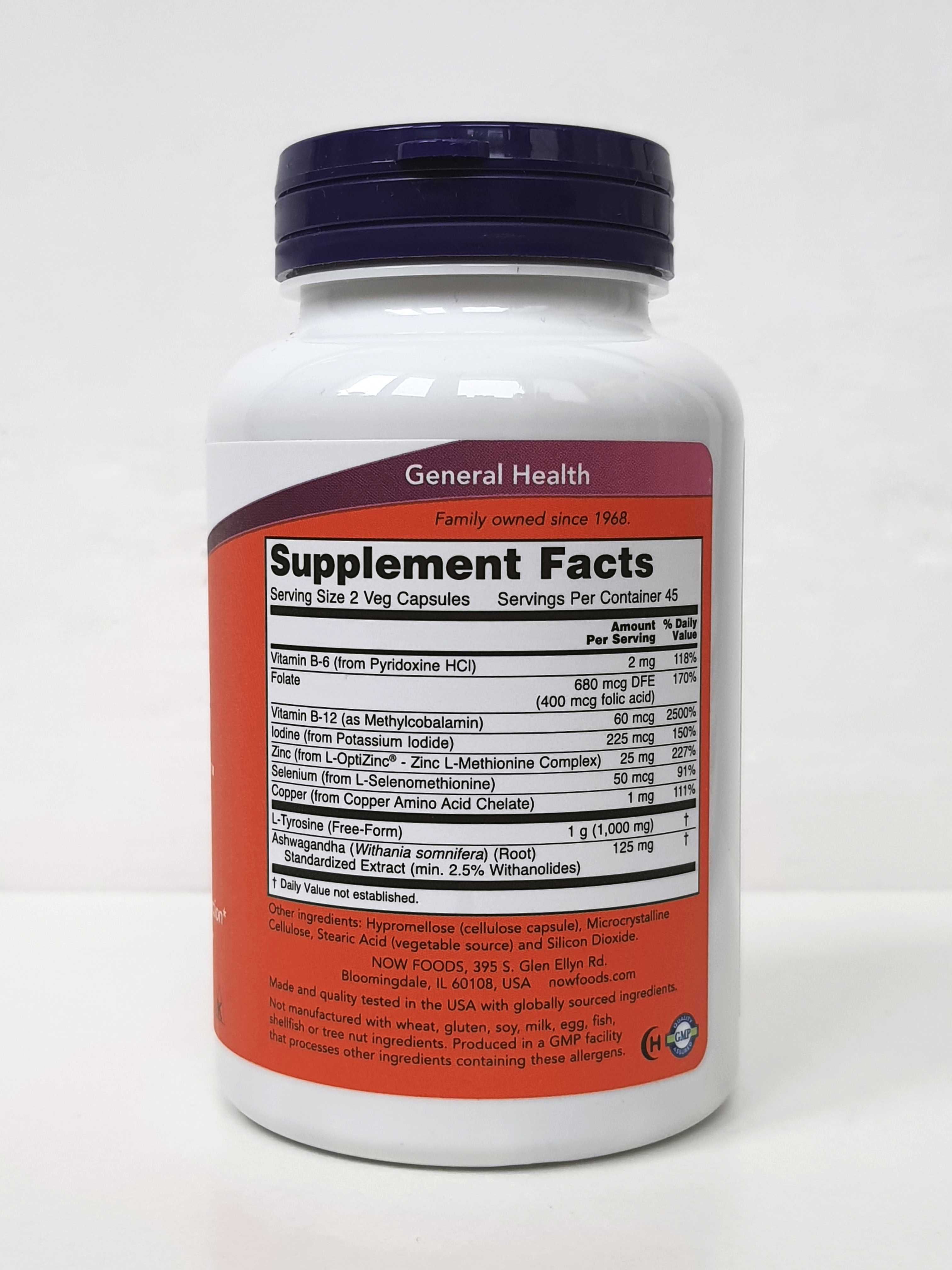 Підтримка щитовидної залози Now Foods Thyroid Energy, 90 капсул