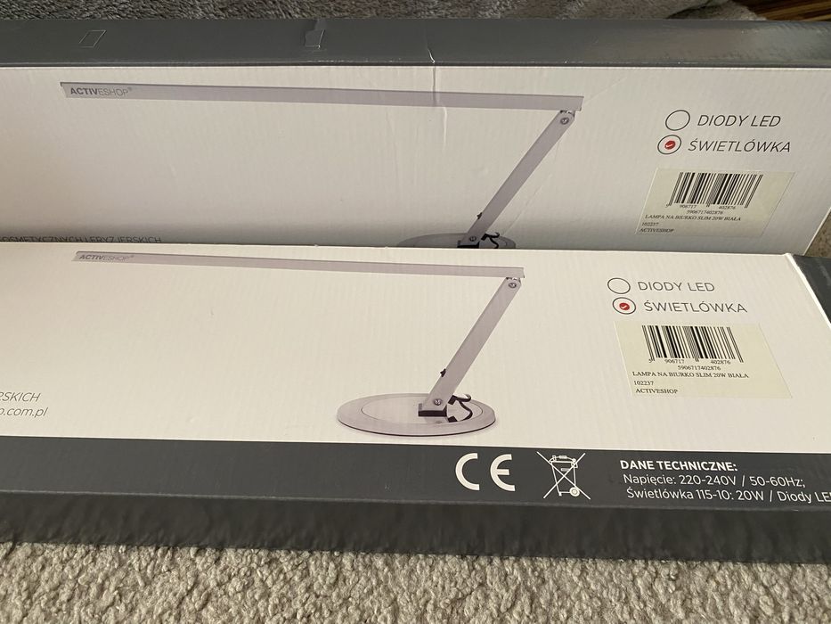 Biala lampa LED biala na biurko kosmetyczne manicure