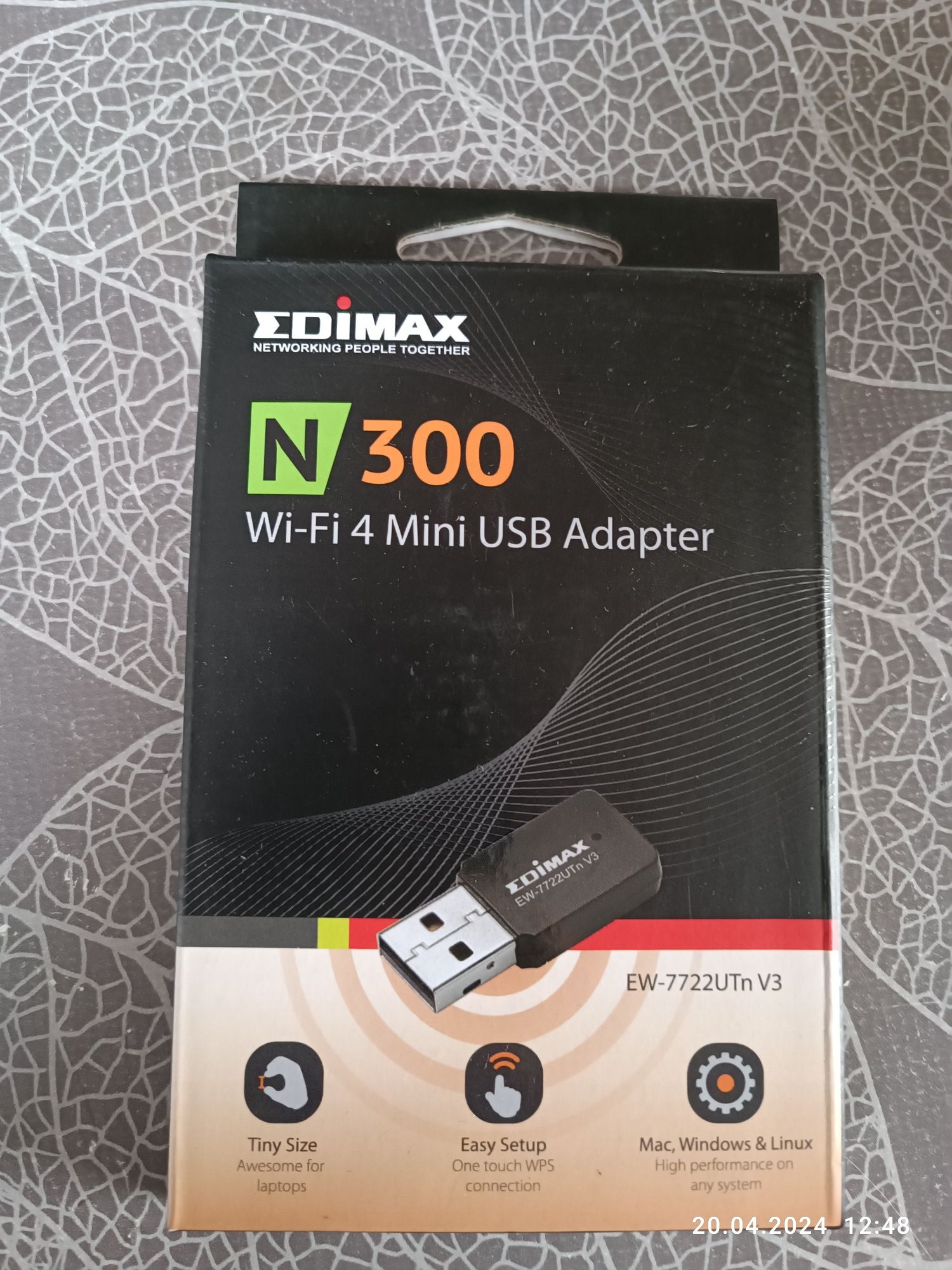 Karta sieciowa Edimax EW-7722UTn V3 USB WiFi N300 Mini