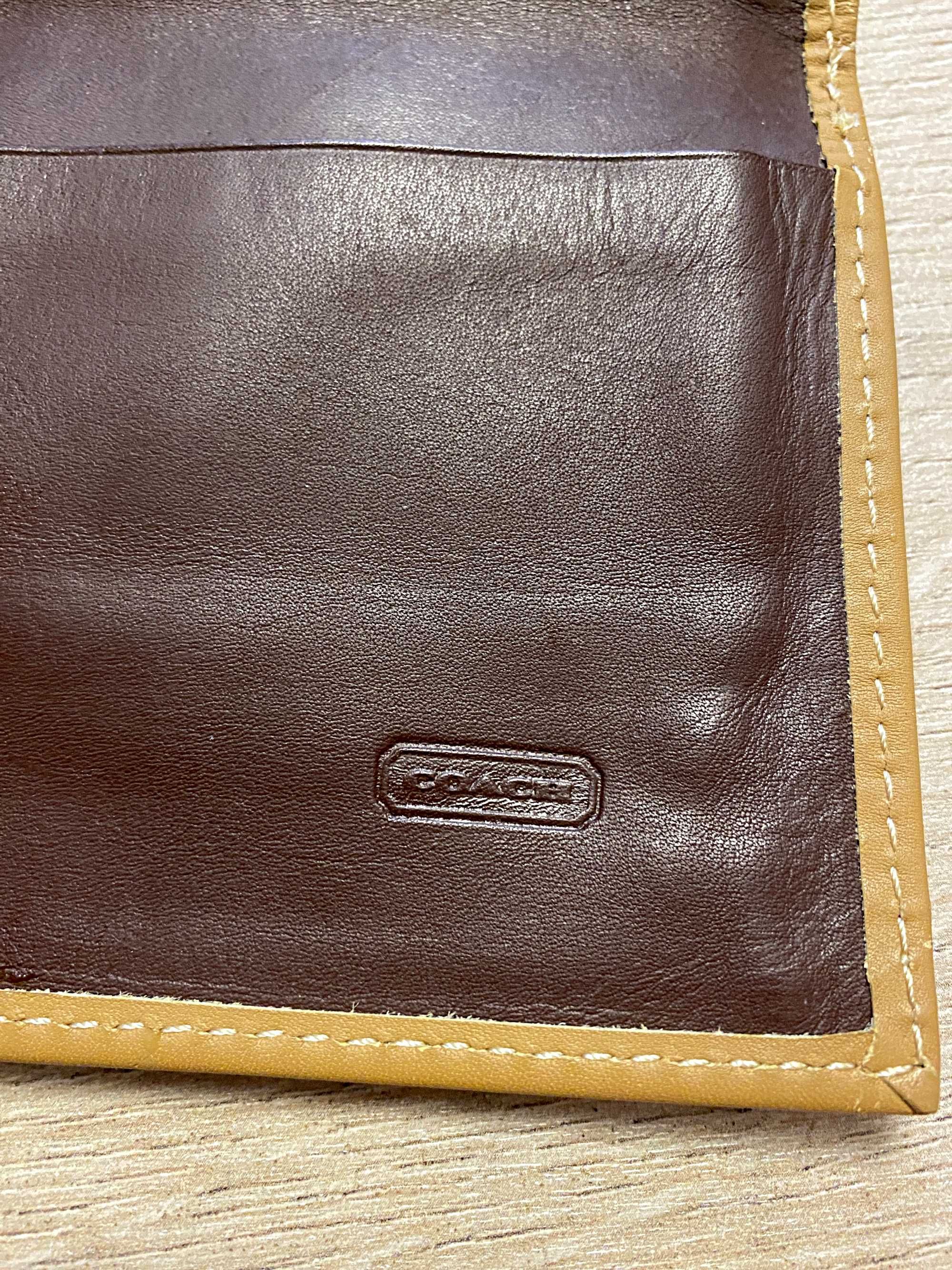 Редкий винтажный Кошелек Coach Bleecker Camel Combination Wallet