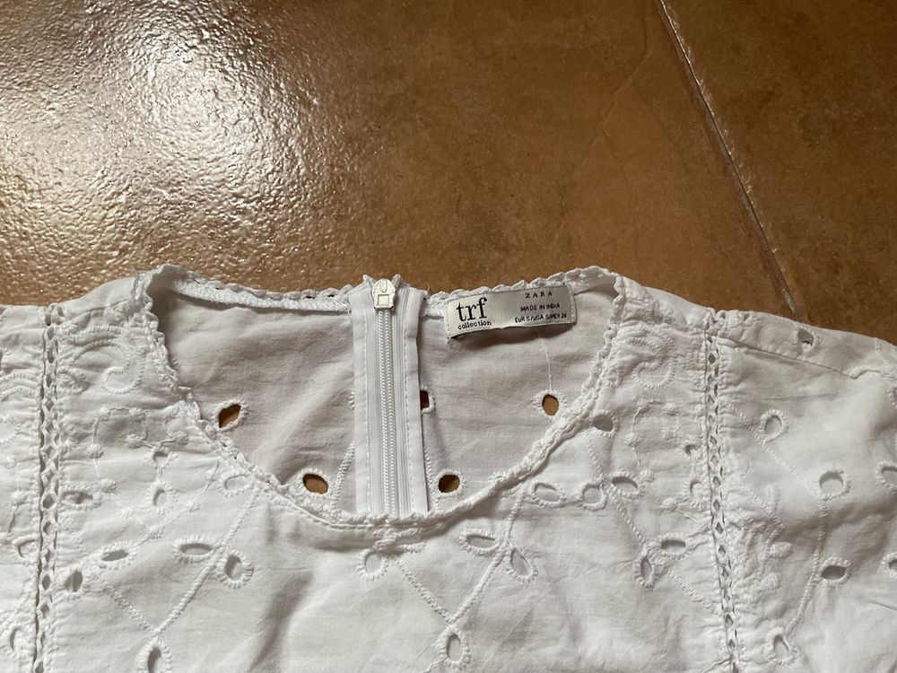 Biały Kombinezon Spodenki Sukienka Zara Boho S