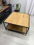 Stolik loftowy kawowy - 80x80x45 - Super stan