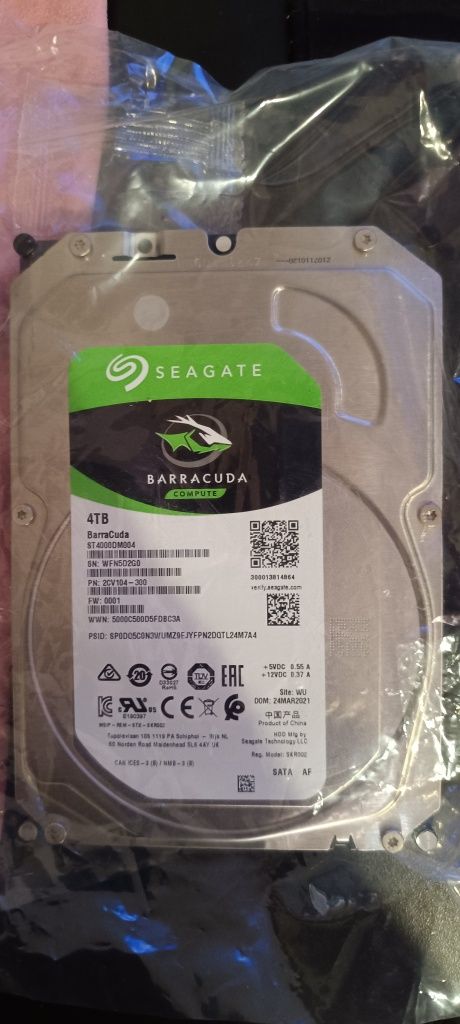 HDD seagate barracuda 256 mb 4TB+4TB =8TB