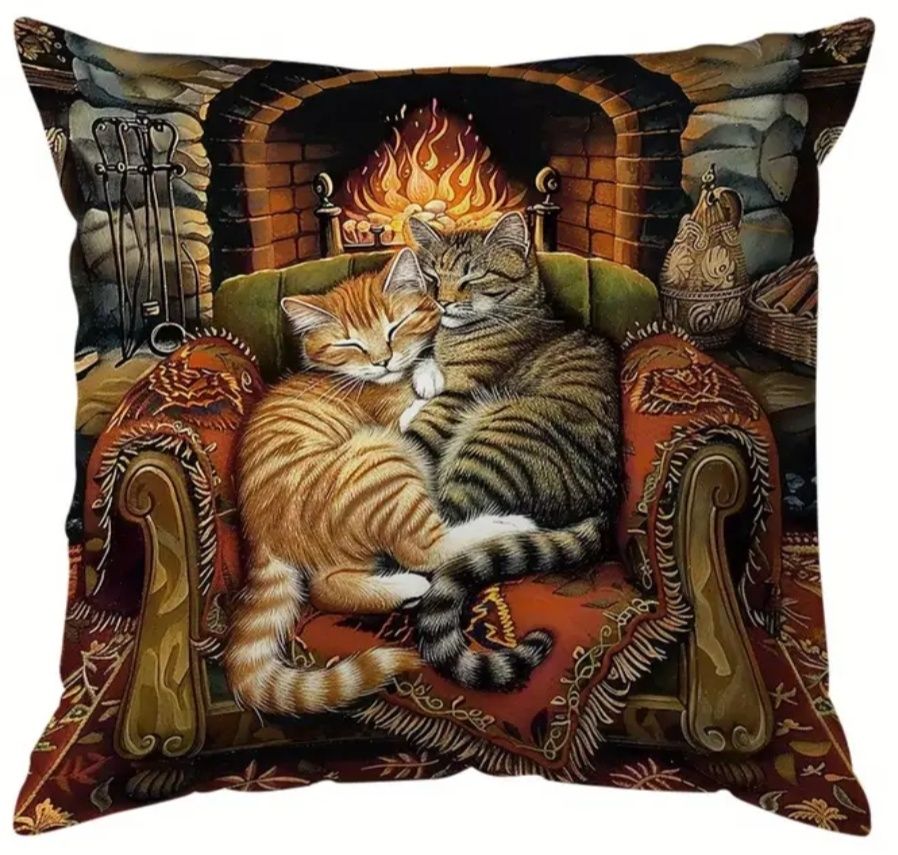 Capa de Almofada Gatos