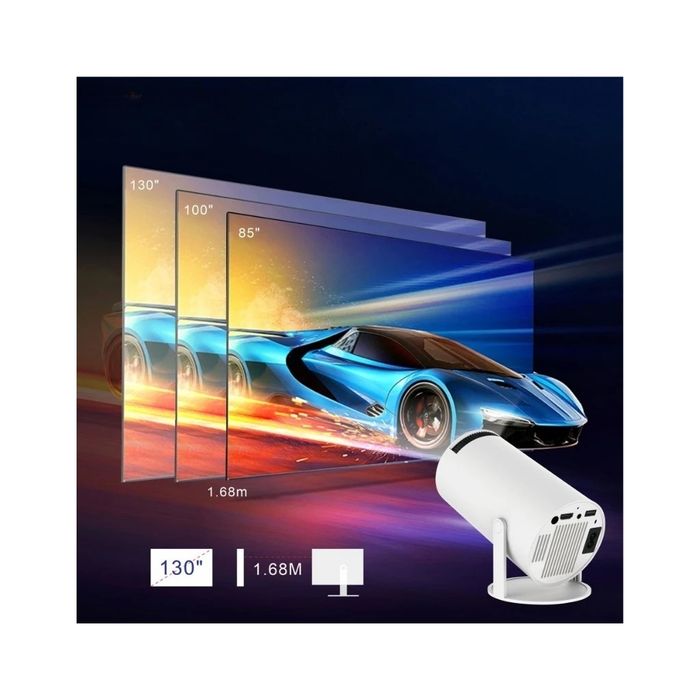 Projetor Smart 2 em 1 com Controlo e Comandos de Jogo