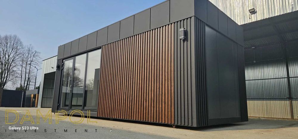 GOTOWY Pawilon TRANSPORT GRATIS Kiosk Biuro Sklep Komis kontener 6x3 m