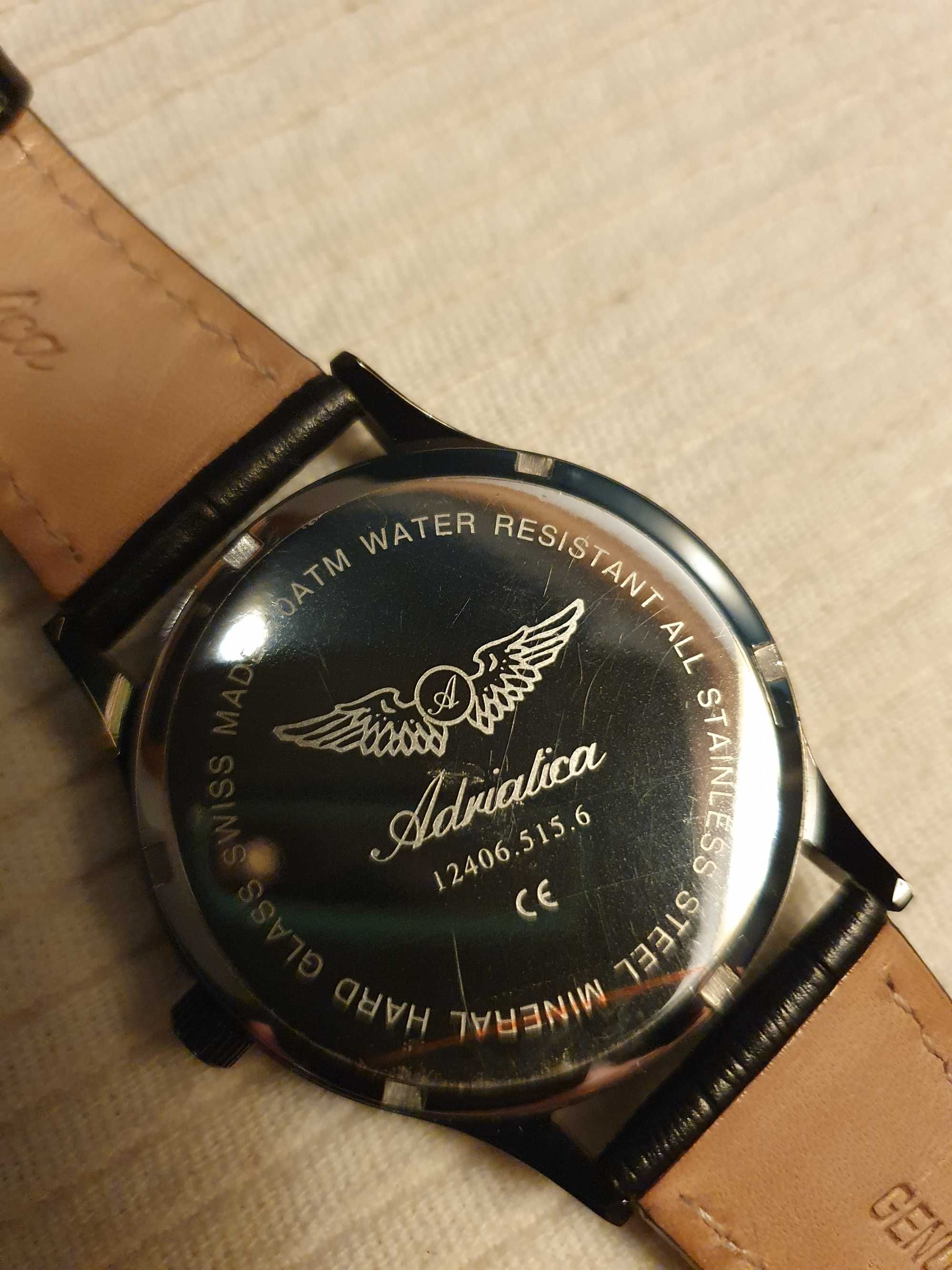 Adriatica Swiss Made aviator pilot zegarek nowy