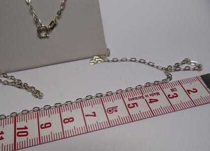 Długi srebrny łańcuszek owalne ogniwa 70 cm. 2,1 mm.