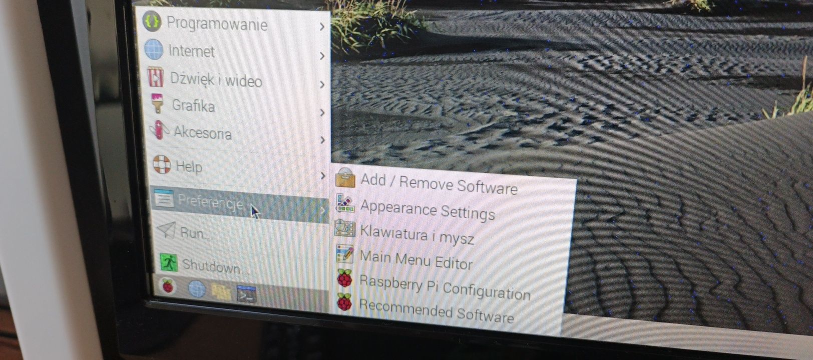 Raspberry Pi Model B+ v1.2 + Prototyping Pi + klawiatura myszka + kart
