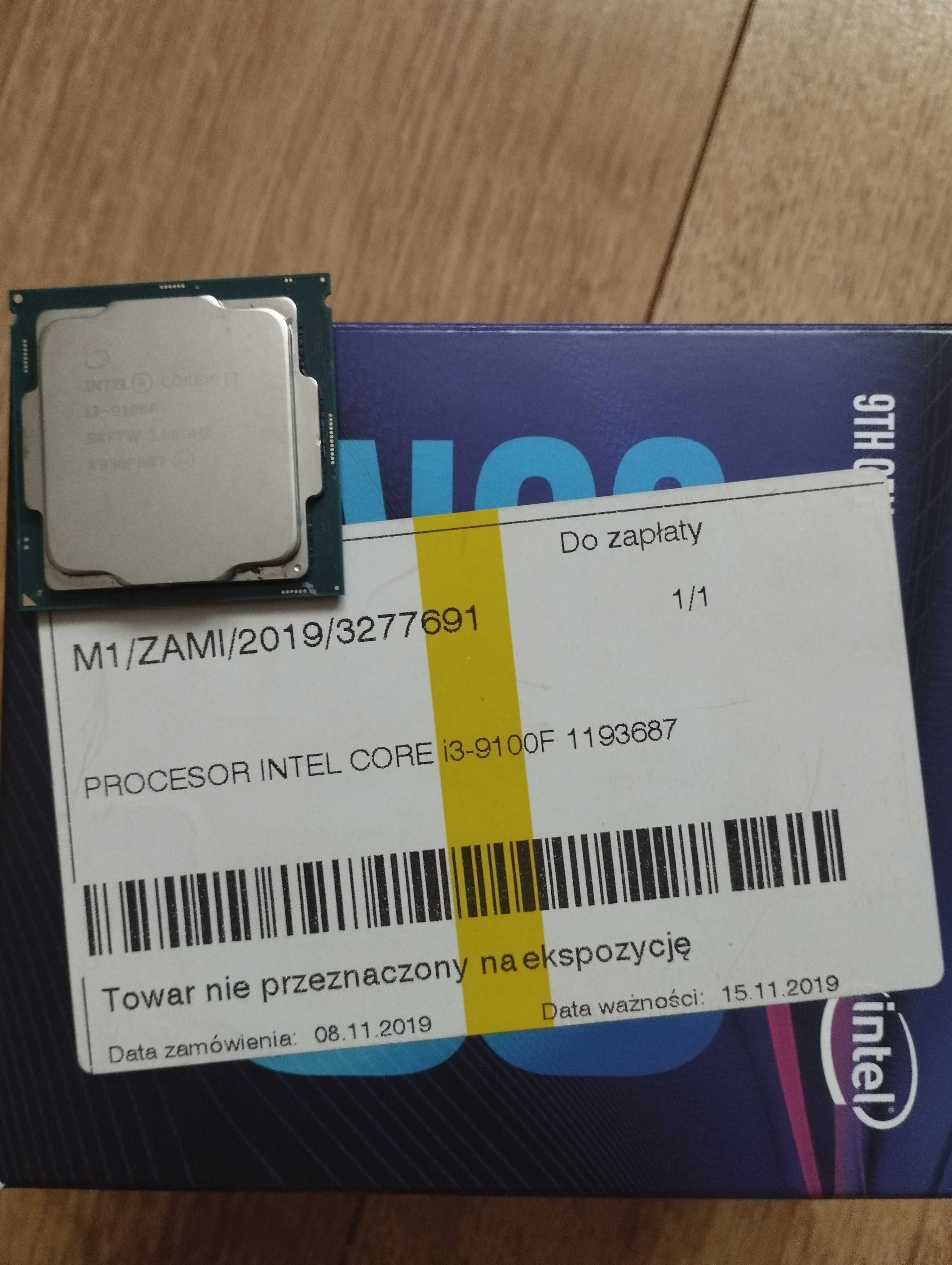 Procesor Intel core i3 9100f