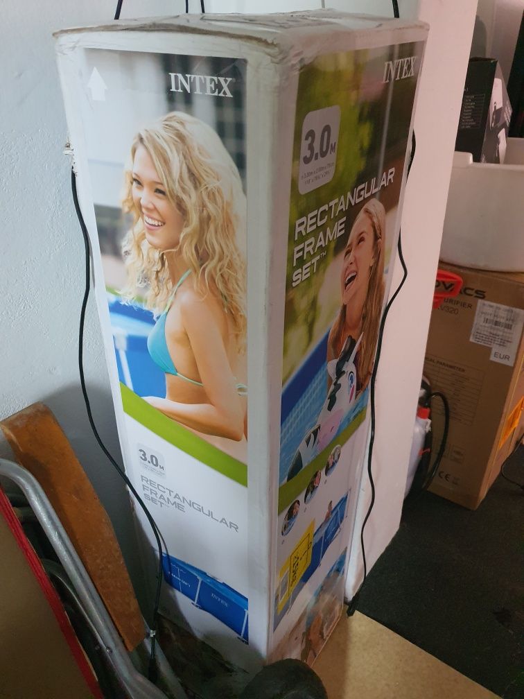 Basen stelażowy prostokątny intex 300 x 200 x 75 cm 3850 litrów nowy