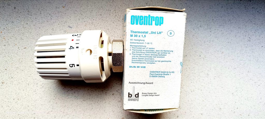 Zawór termostat Oventrop Uni LH M30x1,5