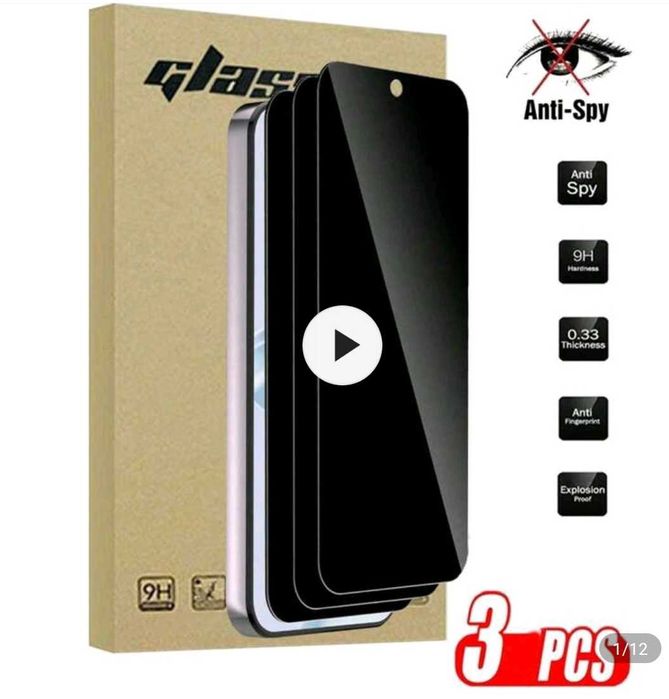 Protetor de Ecrã anti-espião S23+ (3 películas)