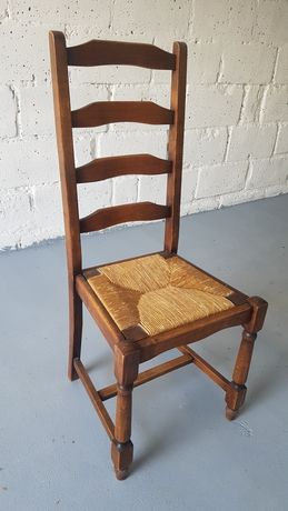 Krzesło drewniane, rattan wiklina