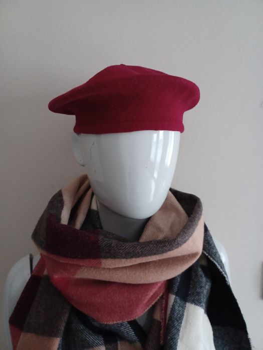 Wełniany beret czerwony Kangol