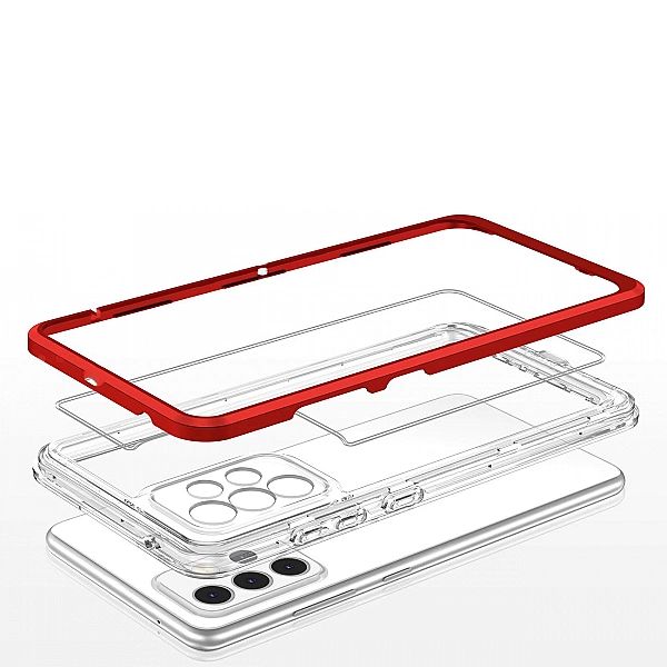 Clear 3in1 etui do Samsung Galaxy A13/5G żelowy pokrowiec z ramką czer