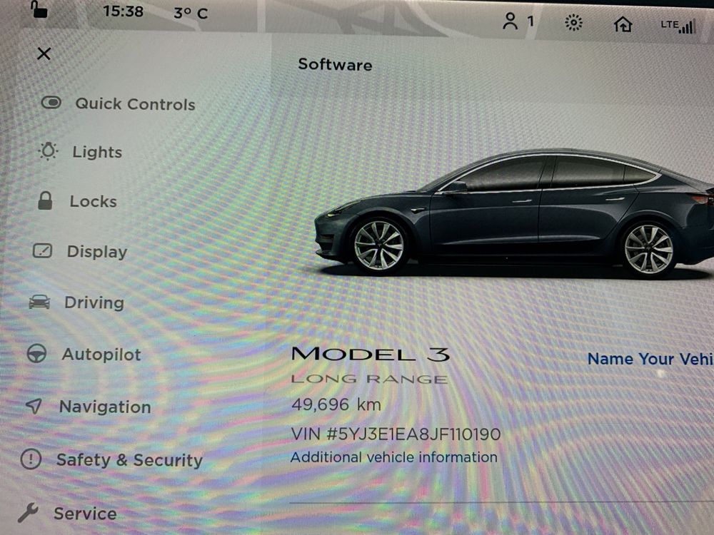 Tesla model 3, 2018 long range