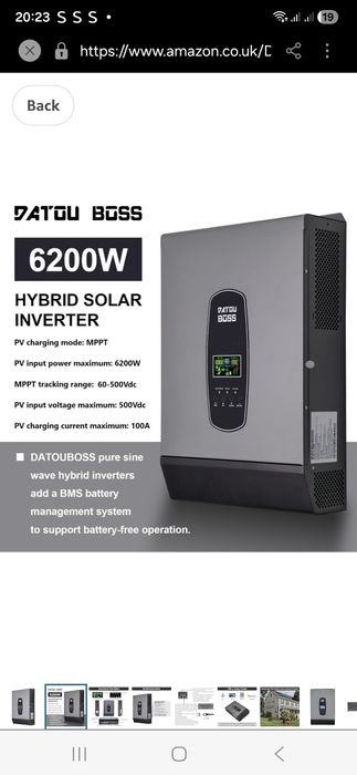 DATOUBOSS UE Warehouse Inve. Vendidorsor De Onda Pura 6KW 6.2KW 48v 22