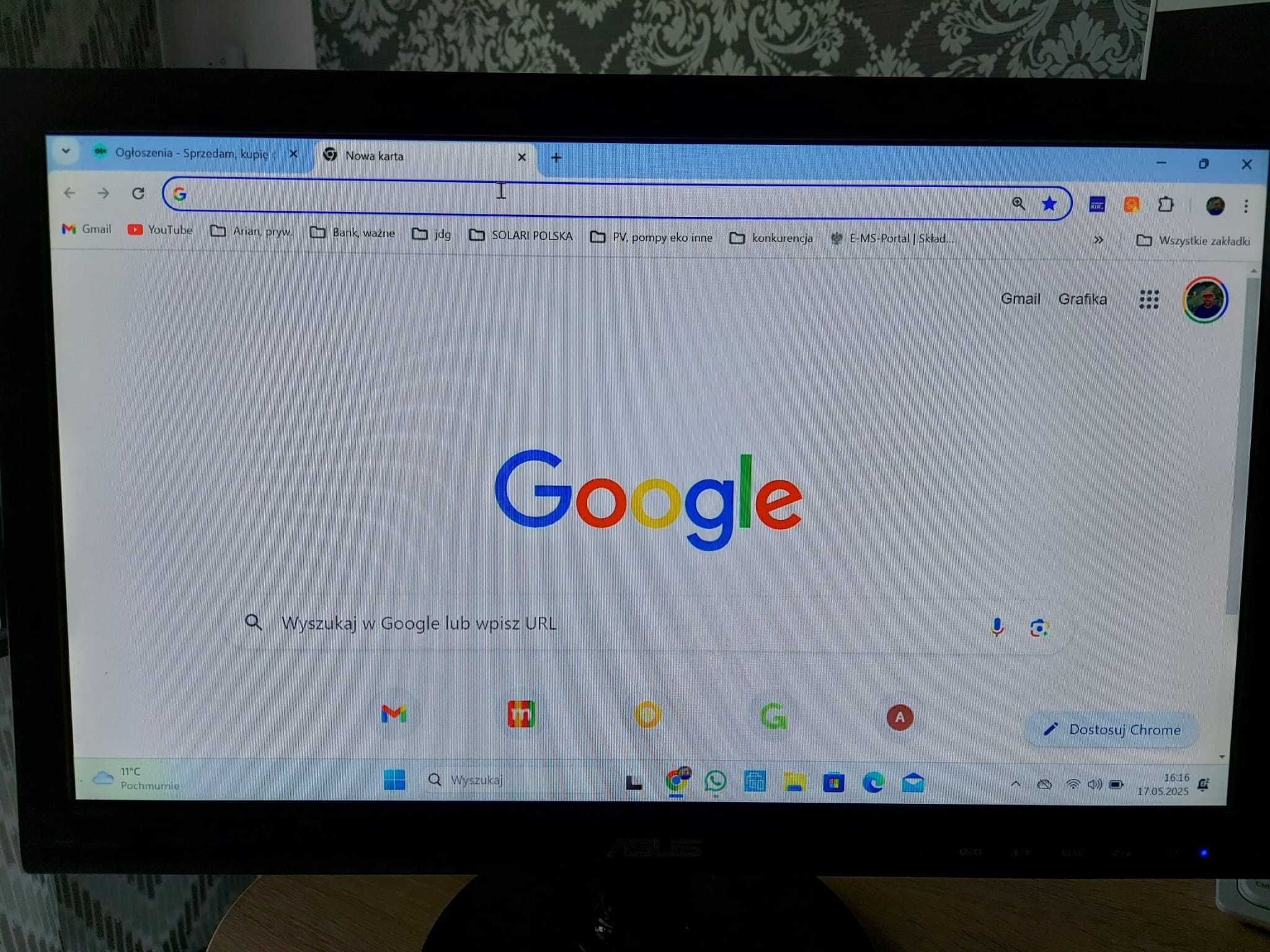 Monitor LED ASUS 19 cali VS197D super stan