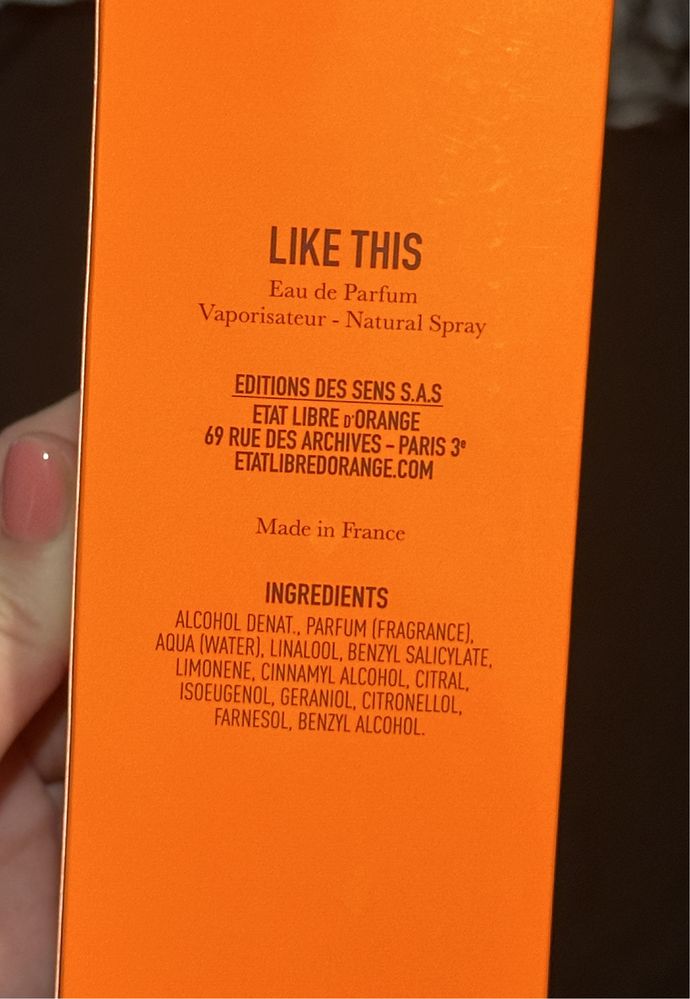 Etat Libre d'Orange Like This