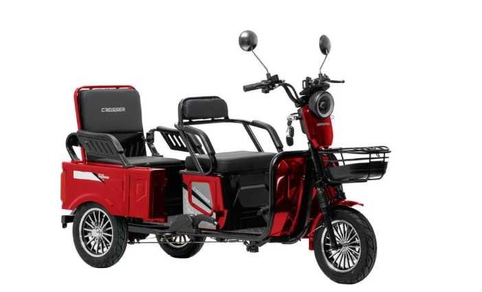 Електроцикл 3-колісний Crosser Transit TR-5 800W 72V/20Ah колеса 10*3