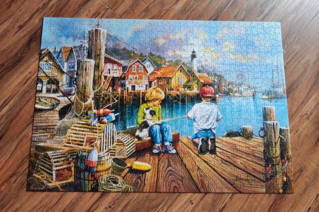 Puzzle Castorland dwa pudełka 1000 elementów