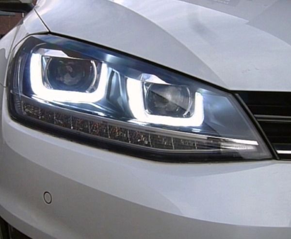 Adaptery reflektorów VW GOLF 7 lampy zwykłe na BI XENON LED TFL