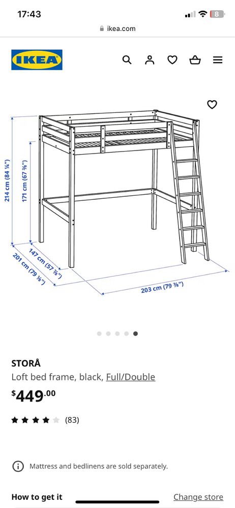 Ikea stora łóżko antresola