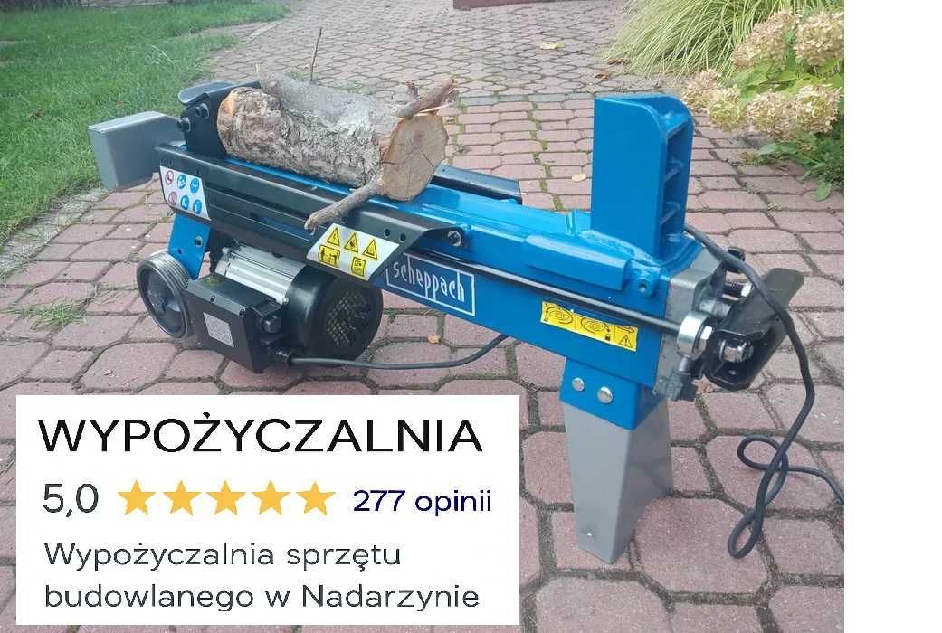 Wynajem łuparki rozłupywarki pozioma do drewna Wypożyczalnia